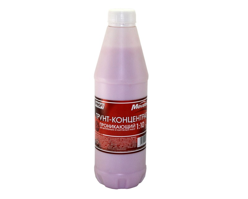 Грунт-концентрат Movatex PROFI проникающий для наружных и внутренних работ 1:10; укрепляющий влагоизолятор; глубокого проникновения; антибактериальный